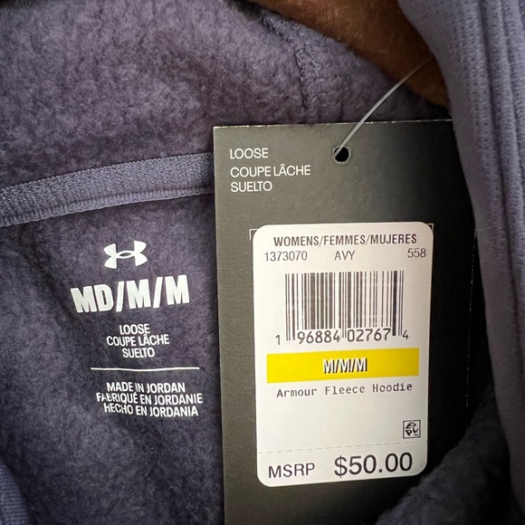 UNDER ARMOUR ARMOUR FLEECE HOODIE, M - Picture 3 of 3